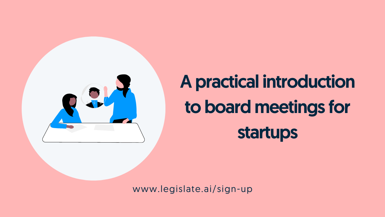 A practical introduction to board meetings for startups